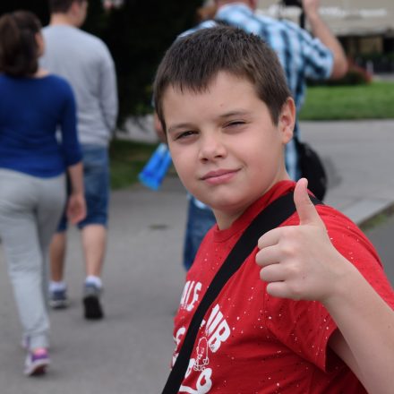 Boy with thumbs up