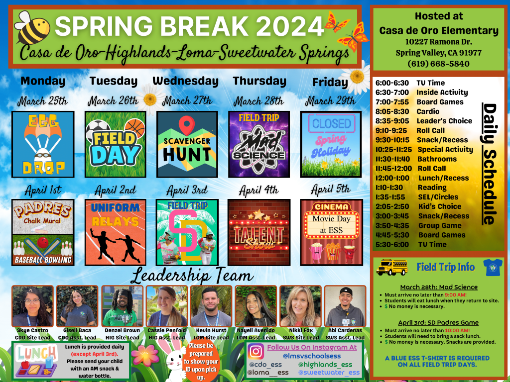 School Breaks & Expanded Learning Opportunities – La Mesa-Spring Valley  Schools